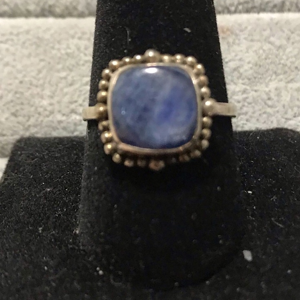 New Sterling Silver Blue Kyanite Square Ring Size 10.25 Crystal Gemstone